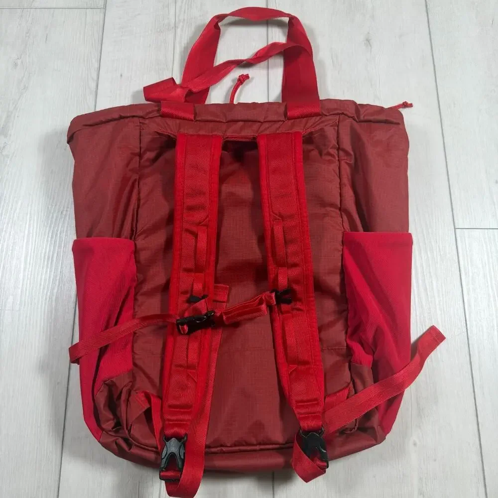 Patagonia Red Ultralight Black Hole Tote Bag Red Convertible Backpack Travel